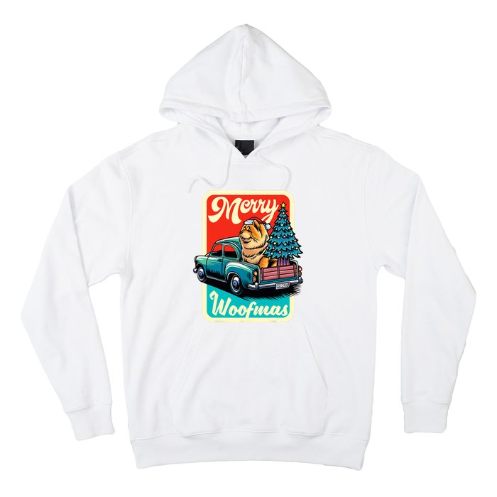 Chow Chow Merry Christmas Tree Truck Dog Xmas Woofmas Hoodie