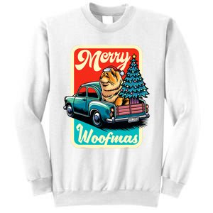 Chow Chow Merry Christmas Tree Truck Dog Xmas Woofmas Sweatshirt