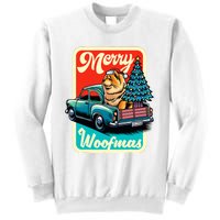 Chow Chow Merry Christmas Tree Truck Dog Xmas Woofmas Sweatshirt