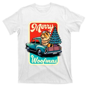 Chow Chow Merry Christmas Tree Truck Dog Xmas Woofmas T-Shirt