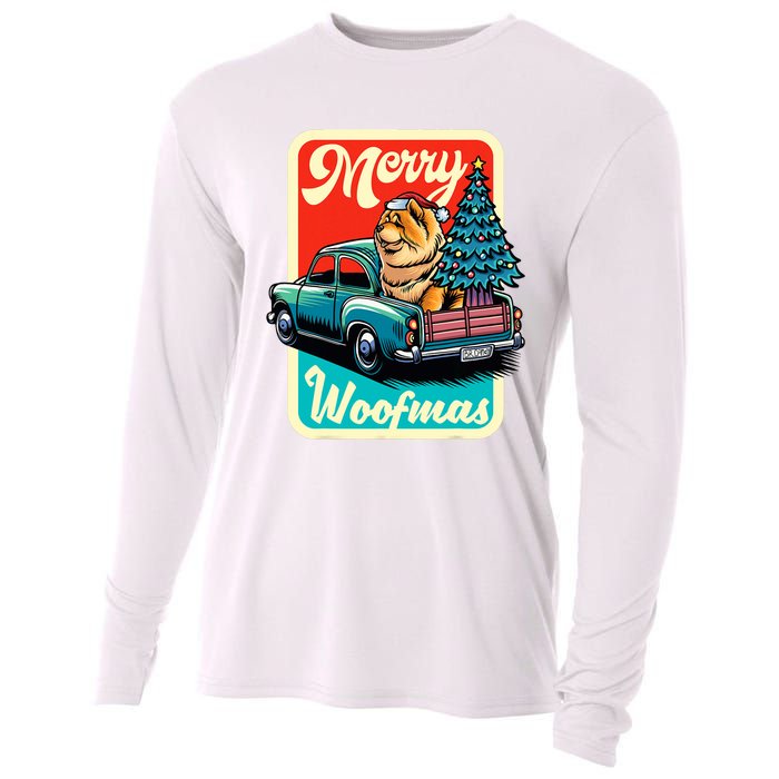 Chow Chow Merry Christmas Tree Truck Dog Xmas Woofmas Cooling Performance Long Sleeve Crew