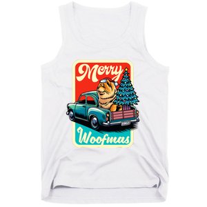 Chow Chow Merry Christmas Tree Truck Dog Xmas Woofmas Tank Top