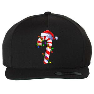 Candy Cane Merry And Bright Red And White Candy Christmas Gift Wool Snapback Cap