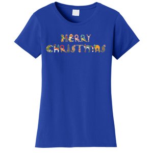 Cute Cats Merry Christmas Funny Pets Xmas Merry Christmas Gift Women's T-Shirt