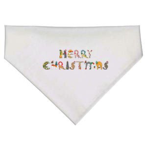 Cute Cats Merry Christmas Funny Pets Xmas Merry Christmas Gift USA-Made Doggie Bandana