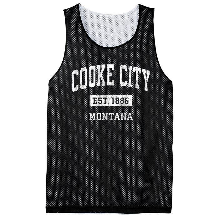 Cooke City Montana Mt Vintage Sports Established Mesh Reversible Basketball Jersey Tank