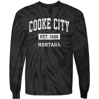 Cooke City Montana Mt Vintage Sports Established Tie-Dye Long Sleeve Shirt