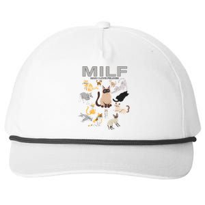 Cute Cats MILF Man I Love Felines Snapback Five-Panel Rope Hat