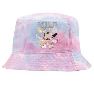 Cute Cats MILF Man I Love Felines Tie-Dyed Bucket Hat