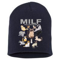 Cute Cats MILF Man I Love Felines Short Acrylic Beanie