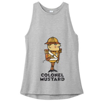 Clue Colonel Mustard Retro Poster Ladies PosiCharge Tri-Blend Wicking Tank