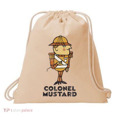 Clue Colonel Mustard Retro Poster Drawstring Bag