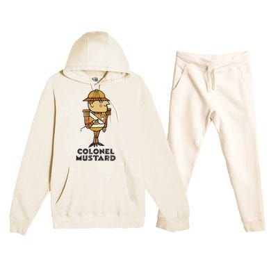 Clue Colonel Mustard Retro Poster Premium Hooded Sweatsuit Set