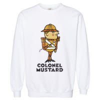 Clue Colonel Mustard Retro Poster Garment-Dyed Sweatshirt