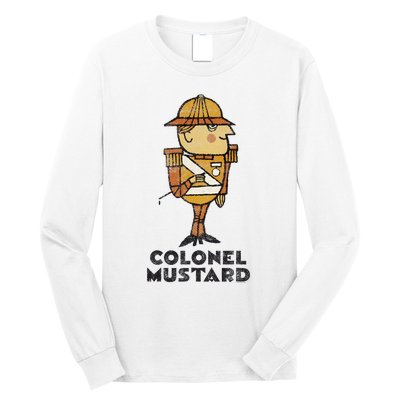 Clue Colonel Mustard Retro Poster Long Sleeve Shirt