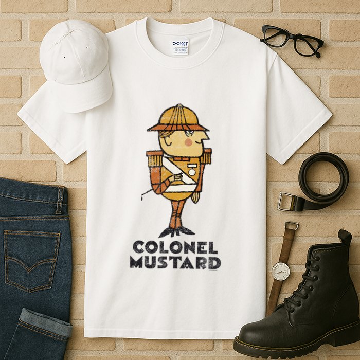 Clue Colonel Mustard Retro Poster Tall T-Shirt