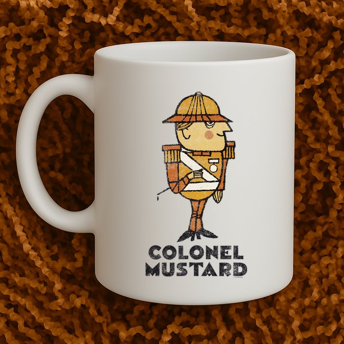Clue Colonel Mustard Retro Poster Mug