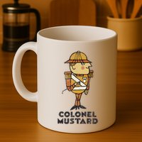 Clue Colonel Mustard Retro Poster Mug