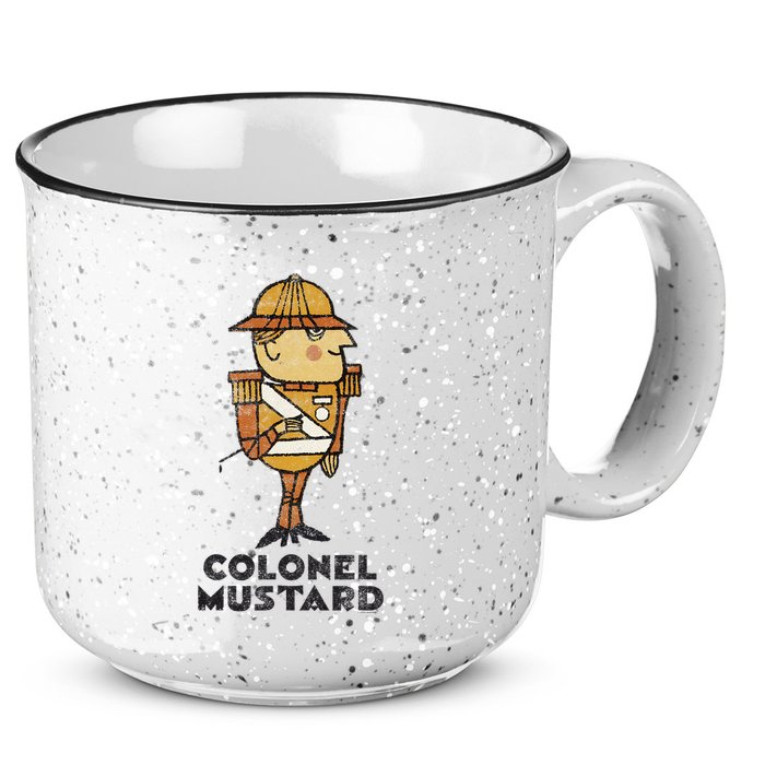 Clue Colonel Mustard Retro Poster 15oz Campfire Ceramic Mug