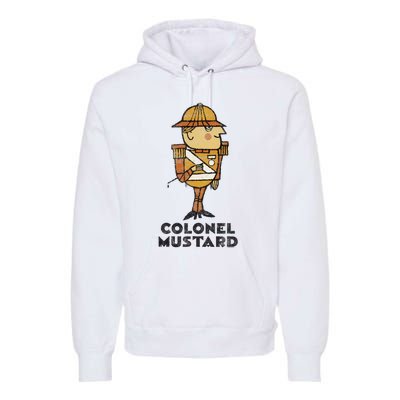 Clue Colonel Mustard Retro Poster Premium Hoodie