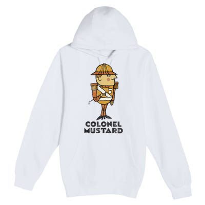 Clue Colonel Mustard Retro Poster Premium Pullover Hoodie