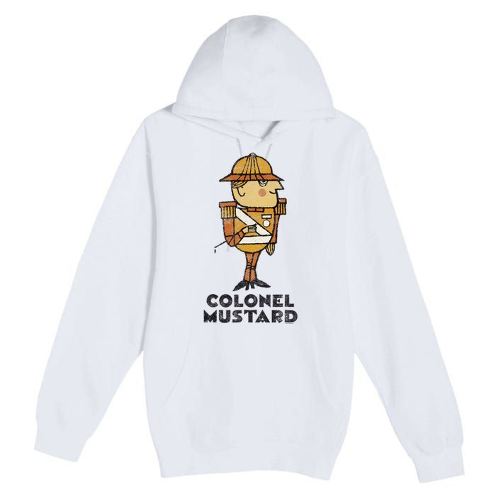 Clue Colonel Mustard Retro Poster Premium Pullover Hoodie