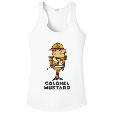 Clue Colonel Mustard Retro Poster Ladies PosiCharge Competitor Racerback Tank