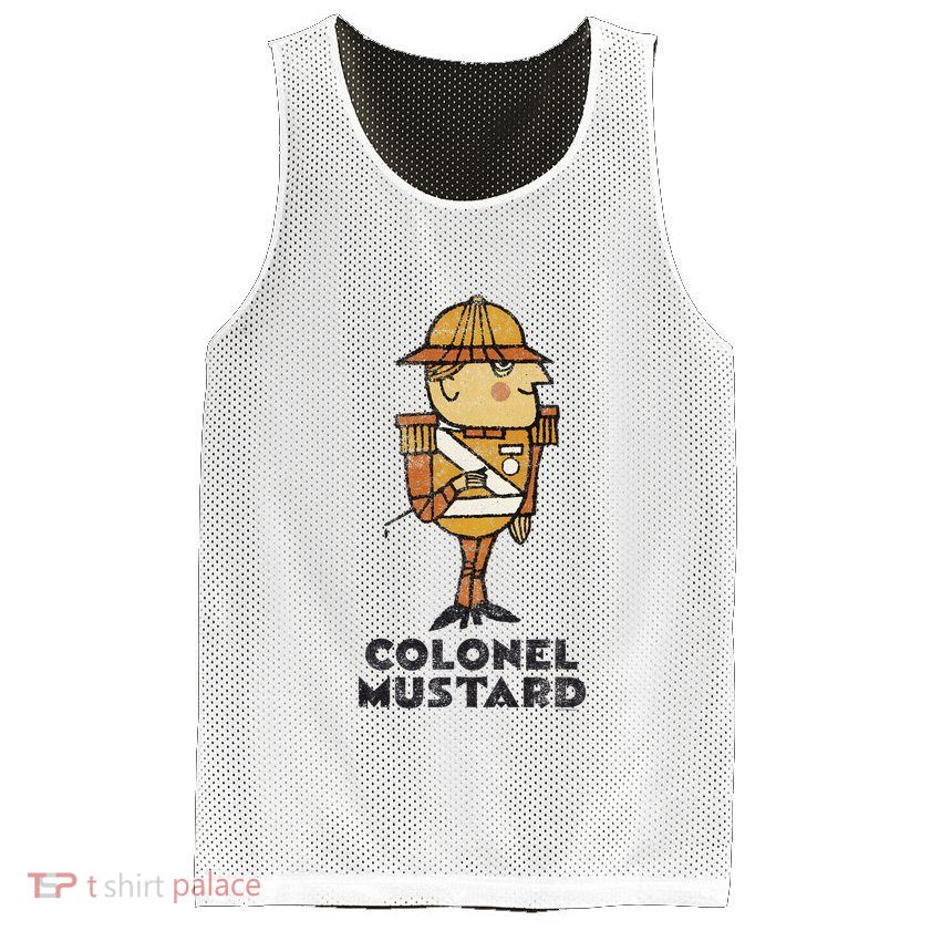 Clue Colonel Mustard Retro Poster Mesh Reversible Basketball Jersey Tank