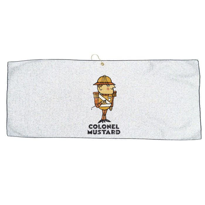 Clue Colonel Mustard Retro Poster Large Microfiber Waffle Golf Towel