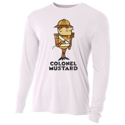 Clue Colonel Mustard Retro Poster Cooling Performance Long Sleeve Crew