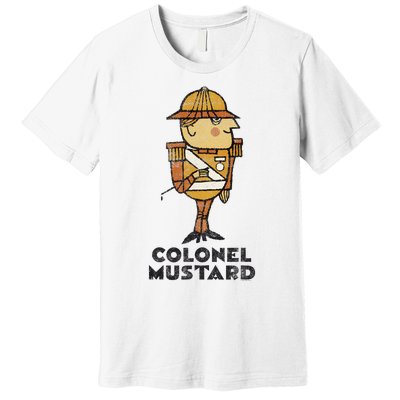 Clue Colonel Mustard Retro Poster Premium T-Shirt