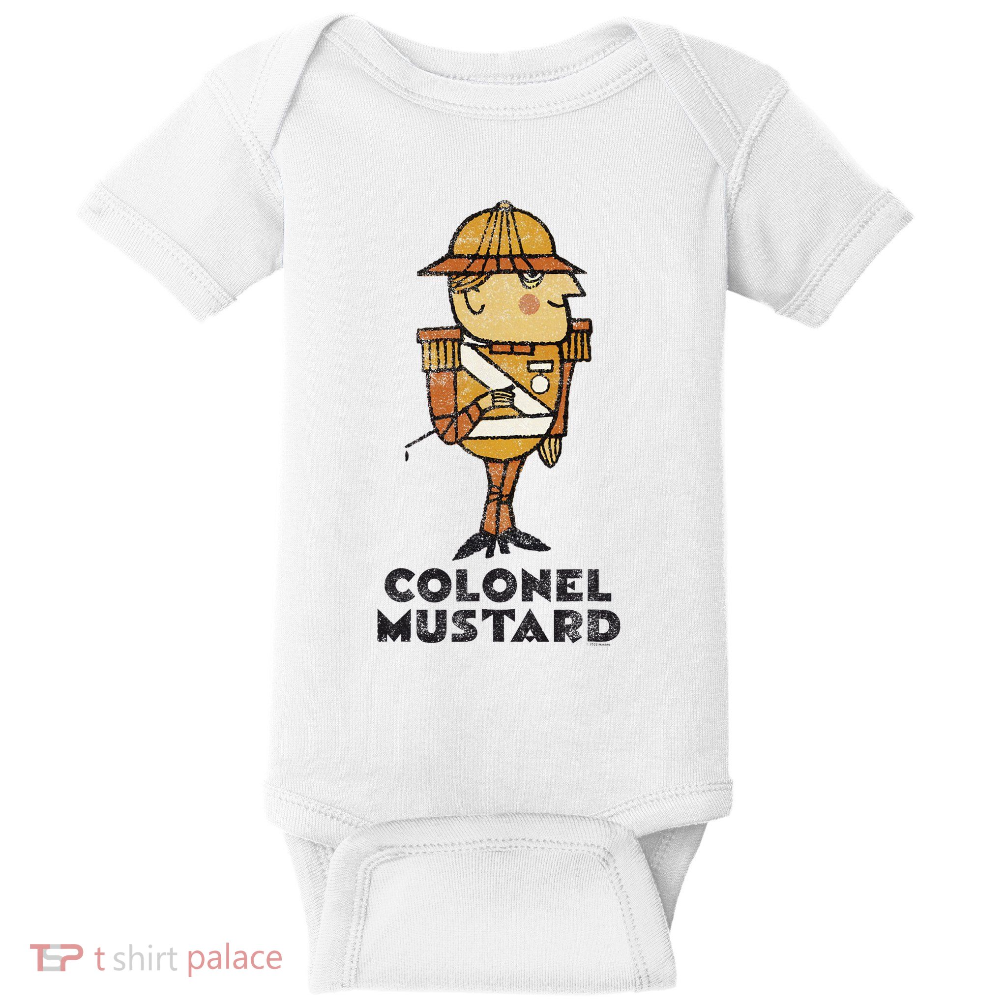 Clue Colonel Mustard Retro Poster Baby Bodysuit