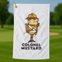Clue Colonel Mustard Retro Poster Golf Towel