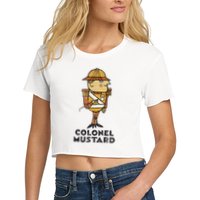 Clue Colonel Mustard Retro Poster Crop Top