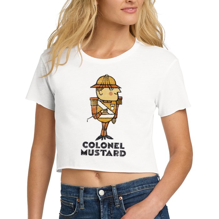 Clue Colonel Mustard Retro Poster Crop Top