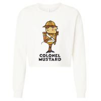 Clue Colonel Mustard Retro Poster Cropped Pullover Crew