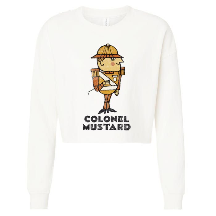 Clue Colonel Mustard Retro Poster Cropped Pullover Crew