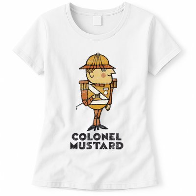 Clue Colonel Mustard Retro Poster Womens T-Shirt