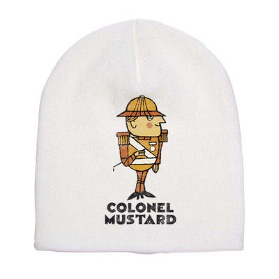Clue Colonel Mustard Retro Poster Short Acrylic Beanie