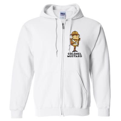 Clue Colonel Mustard Retro Poster Full Zip Hoodie