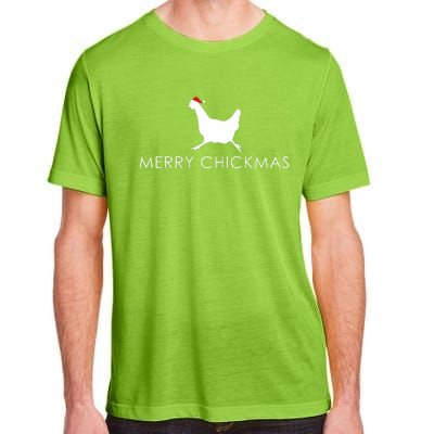 Christmas Chicken Merry Chickmas Hen Santa Hat Gift Adult ChromaSoft Performance T-Shirt