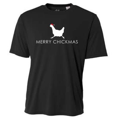 Christmas Chicken Merry Chickmas Hen Santa Hat Gift Cooling Performance Crew T-Shirt