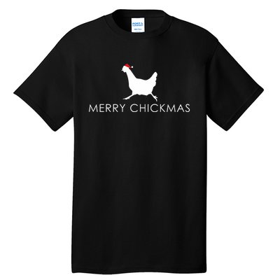 Christmas Chicken Merry Chickmas Hen Santa Hat Gift Tall T-Shirt