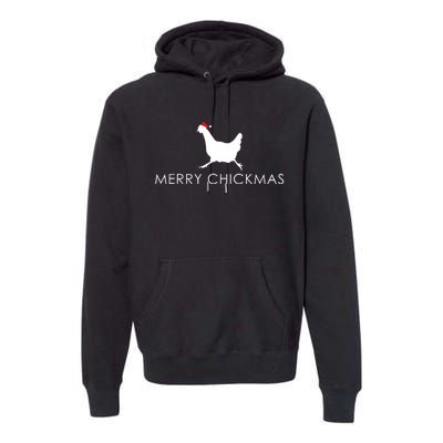 Christmas Chicken Merry Chickmas Hen Santa Hat Gift Premium Hoodie