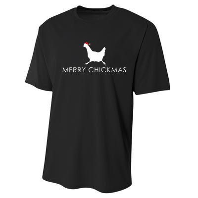 Christmas Chicken Merry Chickmas Hen Santa Hat Gift Performance Sprint T-Shirt