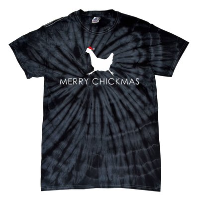 Christmas Chicken Merry Chickmas Hen Santa Hat Gift Tie-Dye T-Shirt