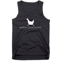 Christmas Chicken Merry Chickmas Hen Santa Hat Gift Tank Top