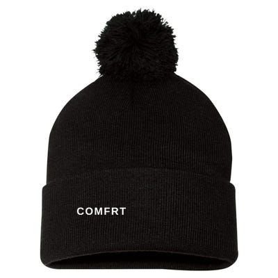 Comfrt Cosy Minimalist Design Pom Pom 12in Knit Beanie