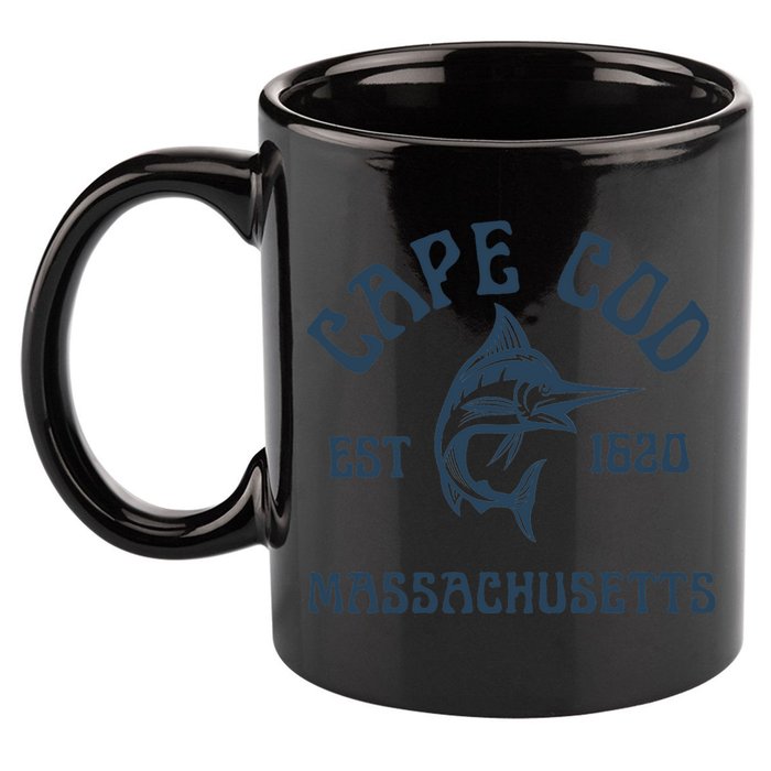 Cape Cod Massachusetts Fishing Marlin Fish Beach Boating Meaningful Gift 11oz C Handle Ceramic Mug
