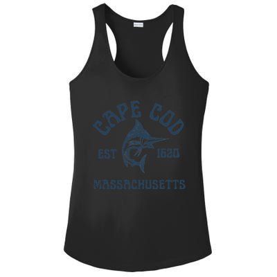 Cape Cod Massachusetts Fishing Marlin Fish Beach Boating Meaningful Gift Ladies PosiCharge Competitor Racerback Tank